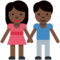 Man and Woman Holding Hands - Black emoji on Twitter